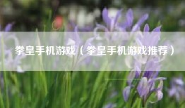 拳皇手机游戏（拳皇手机游戏推荐）