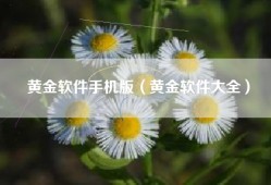 黄金软件手机版（黄金软件大全）