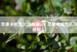 苹果手机怎么注册新id（苹果电脑怎么注册新id）