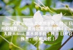 Bigme 大我 HiBreak 墨水屏手机 5 月 31 日开启预售，219 美元起墨水屏手机「Bigme 大我 HiBreak 墨水屏手机 5 月 31 日开启预售，219 美元起」