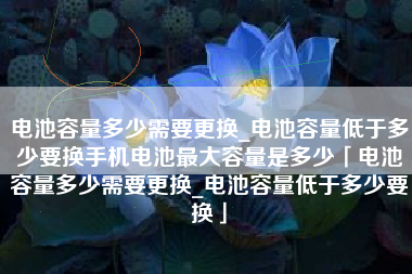 电池容量多少需要更换_电池容量低于多少要换手机电池最大容量是多少「电池容量多少需要更换_电池容量低于多少要换」